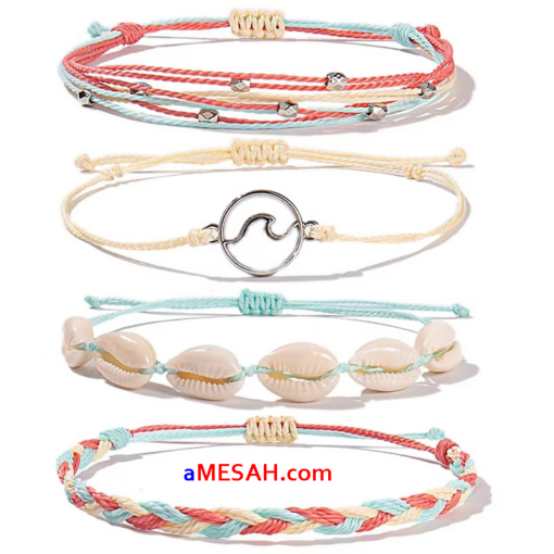  String Bracelets Braid Puka Shell Bead - Image 5