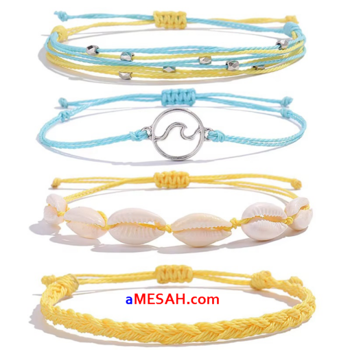  String Bracelets Braid Puka Shell Bead - Image 4