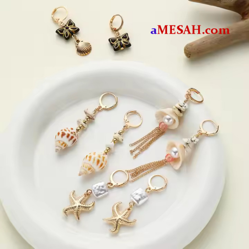 Shell Alloy Pearl Jewelry Earrings, ESA25001
