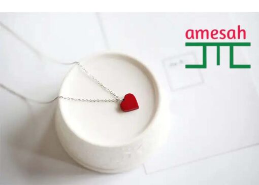 Red Heart Pendant Necklace for Women - Image 2