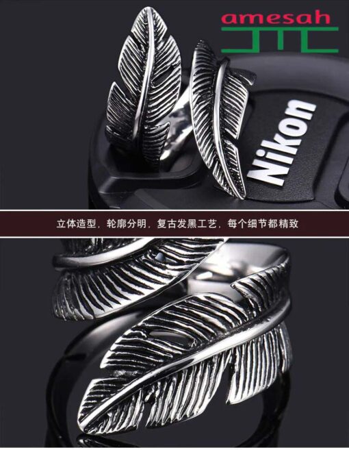 Bohemian Feather Antique Ring - Image 2