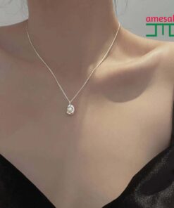 Fashion Jewelry Chain  Silver Geometry Pearl Necklace for Women