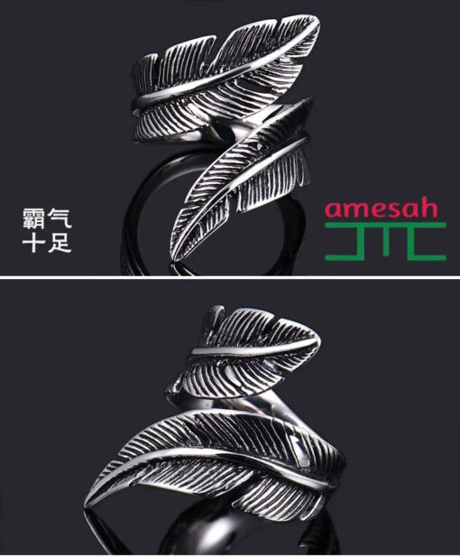 Bohemian Feather Antique Ring - Image 3