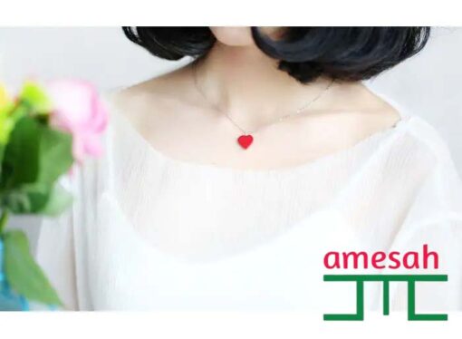 Red Heart Pendant Necklace for Women
