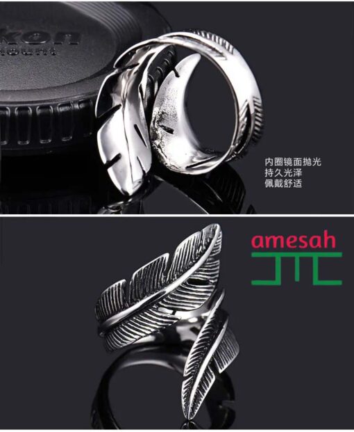 Bohemian Feather Antique Ring - Image 4