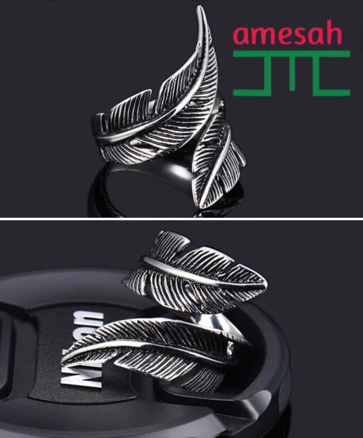 Bohemian Feather Antique Ring