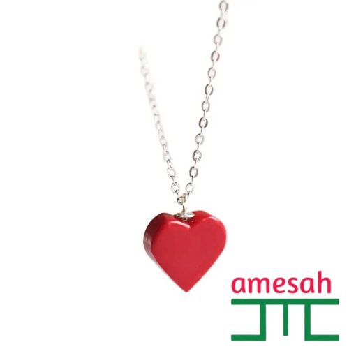 Red Heart Pendant Necklace for Women - Image 6