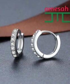 Round Micro Inlaid Zircon Earrings