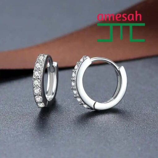 Round Micro Inlaid Zircon Earrings