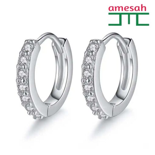 Round Micro Inlaid Zircon Earrings - Image 4