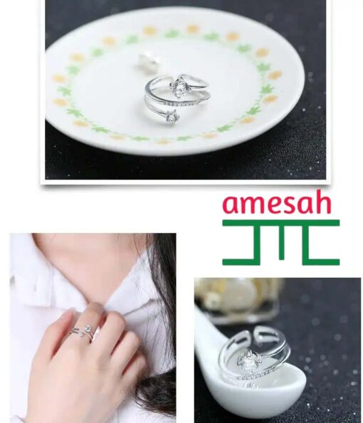 Crystal Zircon Open Ring - Image 5