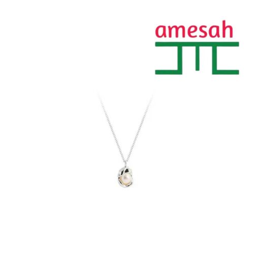 Fashion Jewelry Chain  Silver Geometry Pearl Necklace for Women - Image 5