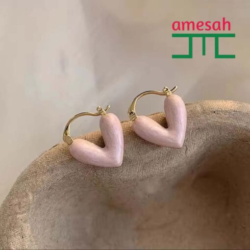 Heart Hoop Earrings For Women - Image 13