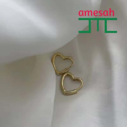 Heart Hoop Earrings For Women - Image 3