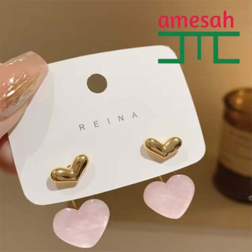 Heart Hoop Earrings For Women - Image 4
