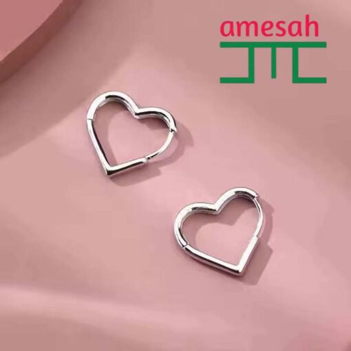 Heart Hoop Earrings For Women - Image 6