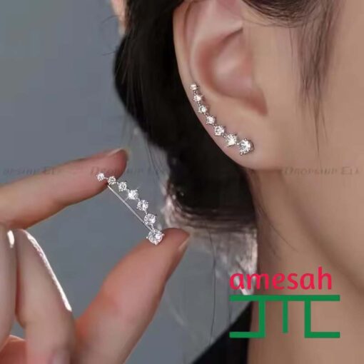 Climbing Earrings for Women Exquisite  Crystal Statement