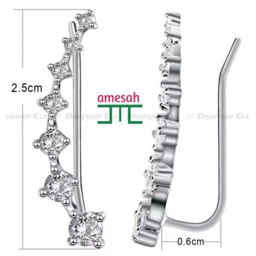 Climbing Earrings for Women Exquisite  Crystal Statement - Image 5
