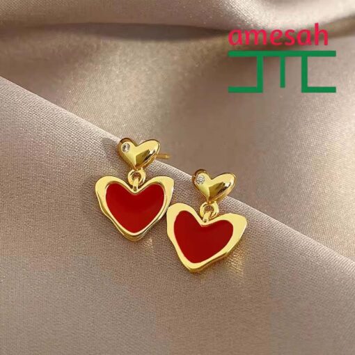 Heart Hoop Earrings For Women - Image 8