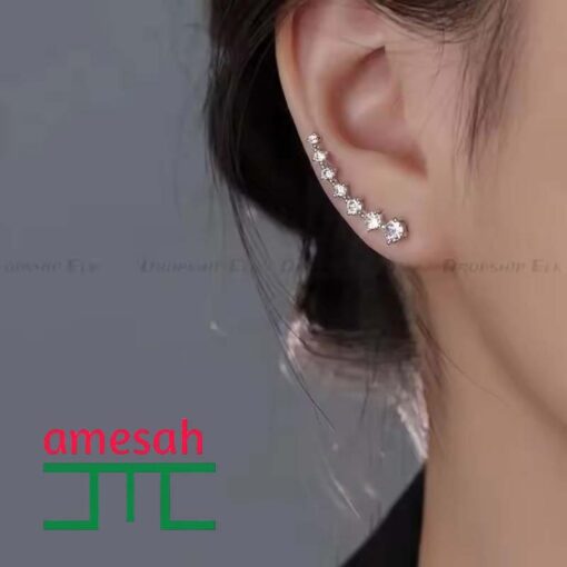 Climbing Earrings for Women Exquisite  Crystal Statement - Image 6