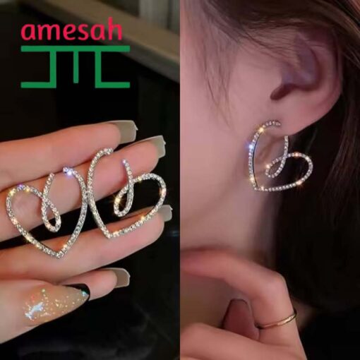 Heart Hoop Earrings For Women - Image 2